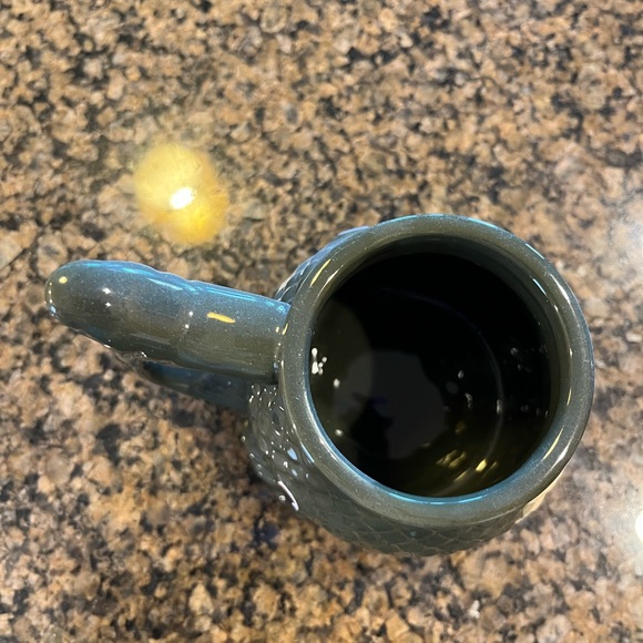 Fish mug olive green & cream microwave safe NWT fathers day fishing - Picture 3 of 9